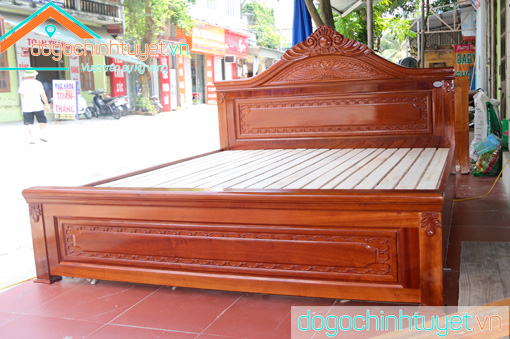 Giường gỗ Lát Nam Phi mẫu mới - giá rẻ 2025