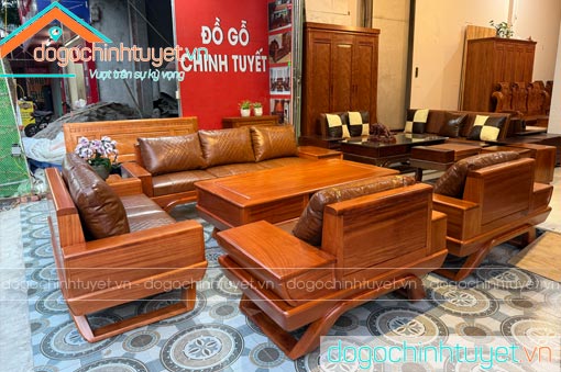 Sofa Chân Thuyền Ngăn Kéo Vát - Tuyệt Phẩm Nội Thất Sang Trọng 2026