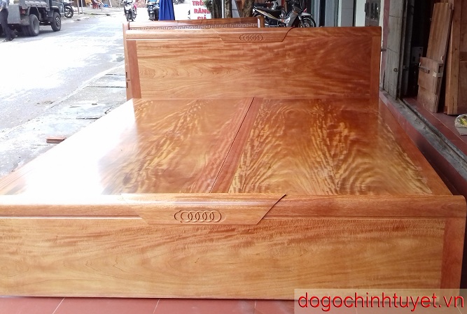 Giường gỗ Lát Chun ở Thái Bình - Đồ gỗ Chinh Tuyết